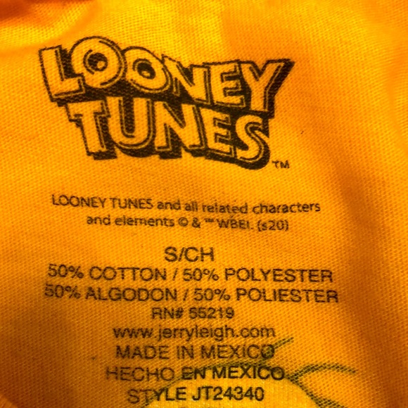 Orange looney toons crop top, used, worn twice - Picture 2 of 3